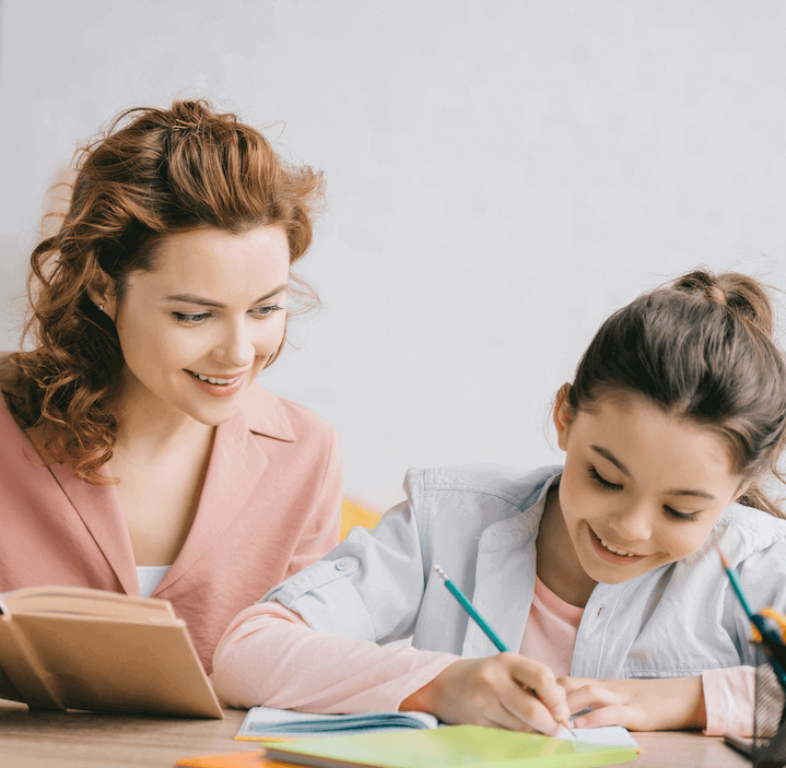 English tutor working with a student